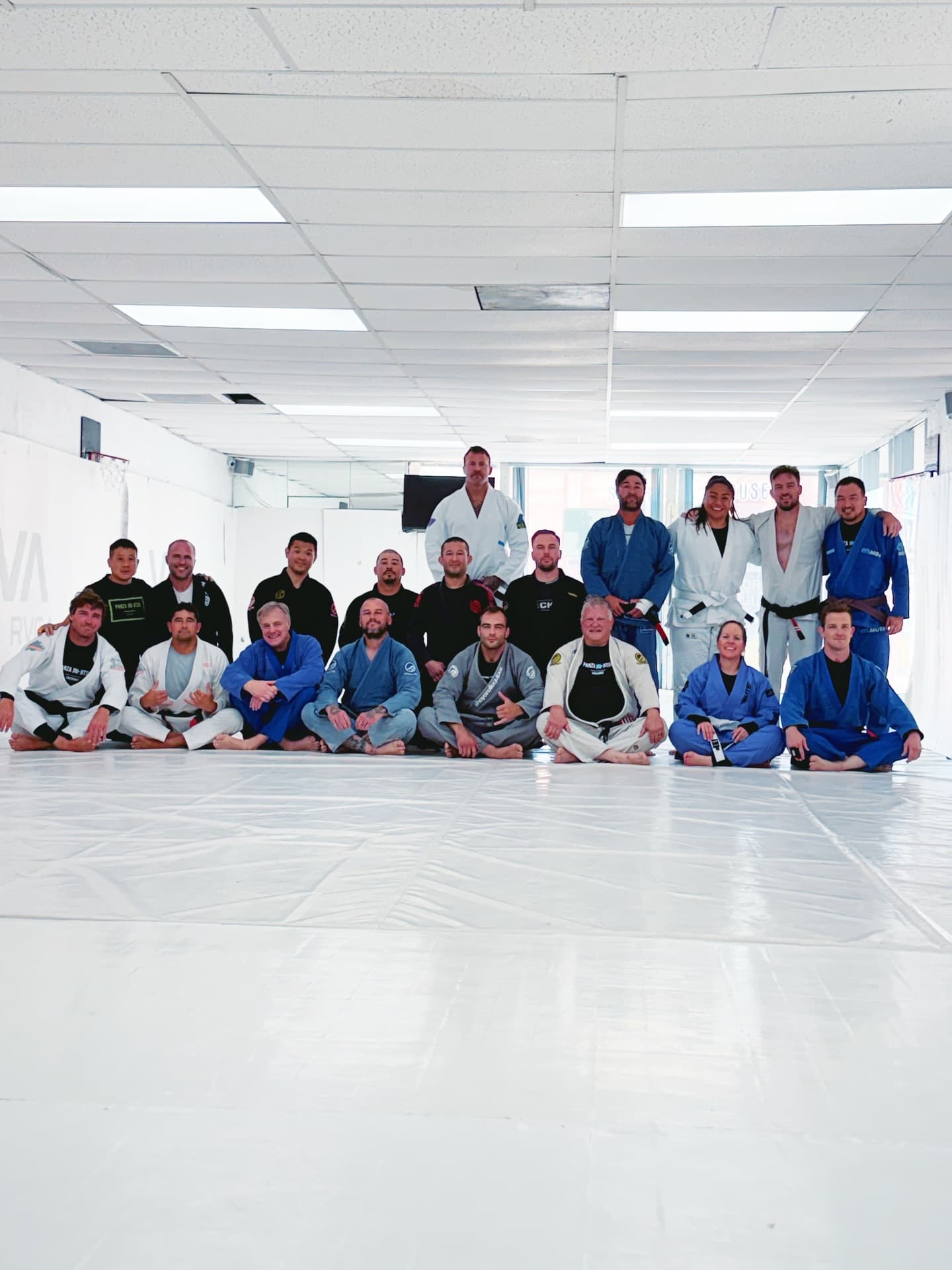 Adults gi class group photo at Panza Jiu-Jitsu in Torrance