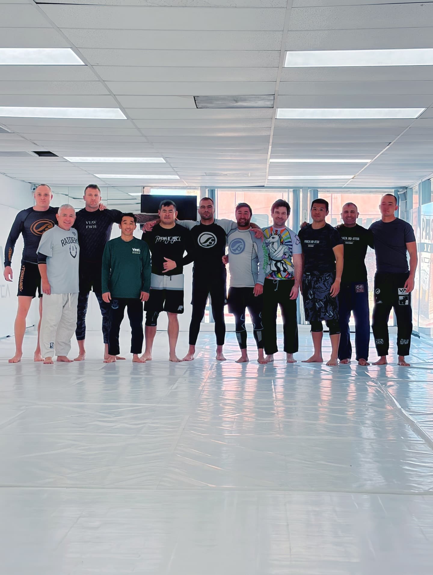 Adults no-gi grappling group at Panza Jiu-Jitsu in Torrance
