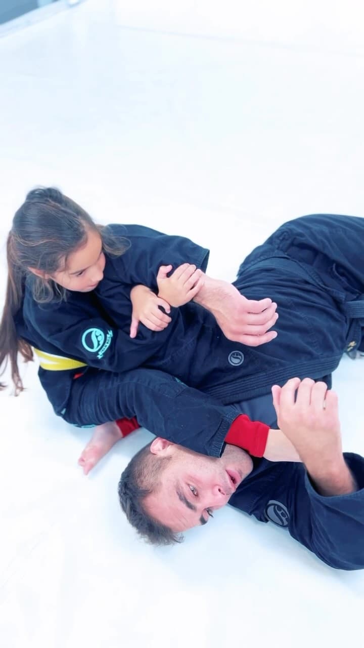 Luiz Panza in a private lesson with a young student at Panza Jiu-Jitsu in Torrance